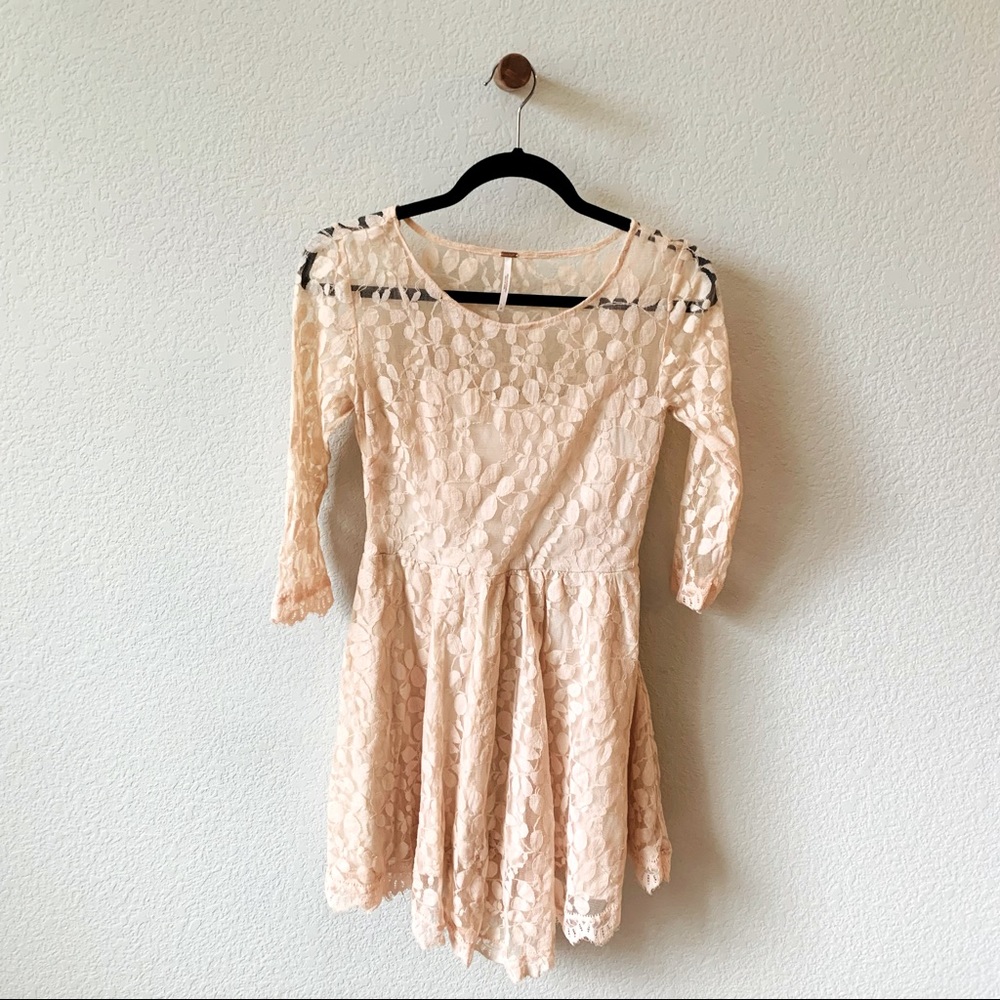Free People Pink Lace Dress 4